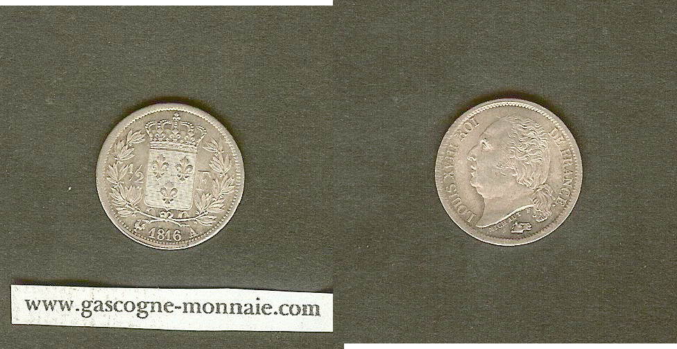 half franc 1816A Uncirculated